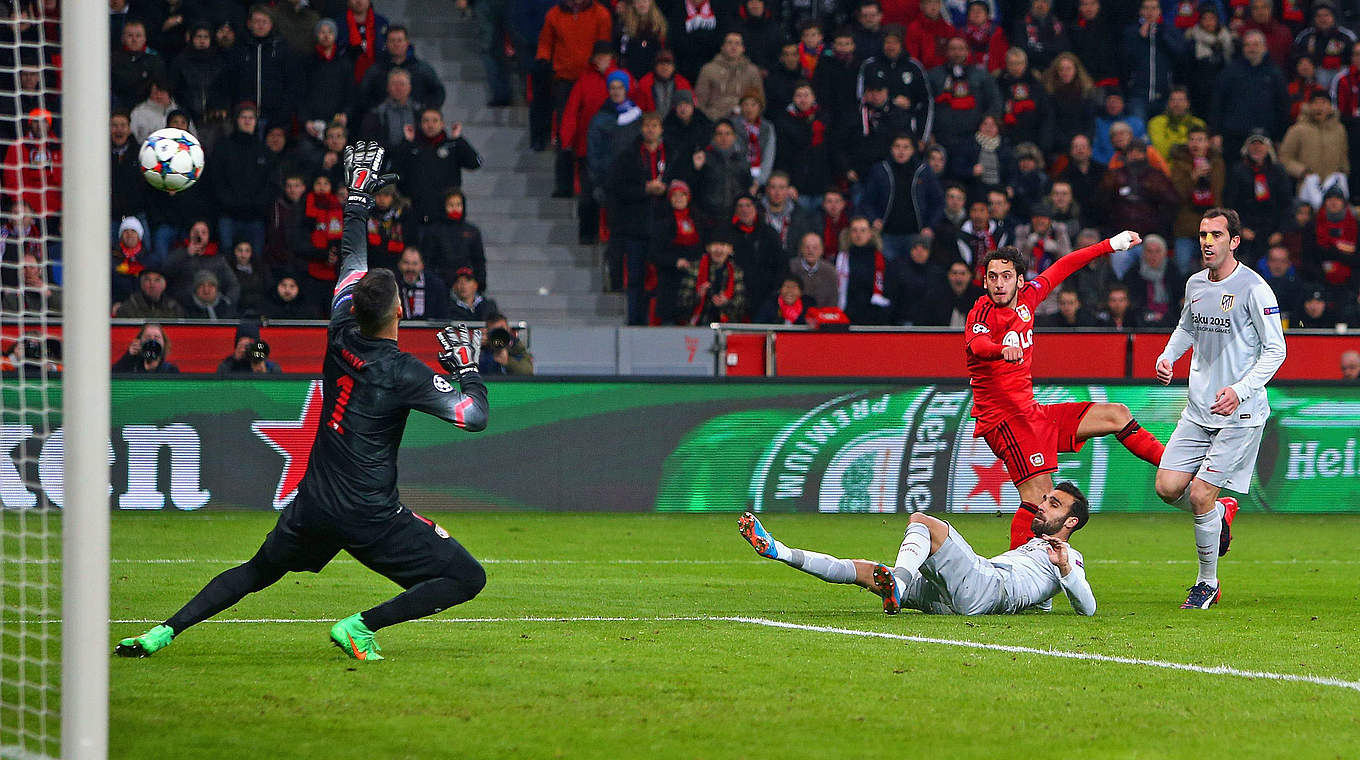 Bayer 04 lead 1-0 after the first leg © 2015 Getty Images