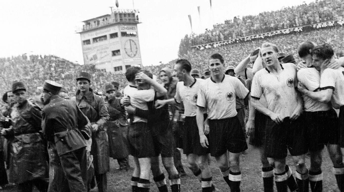 Weltmeister 1954: die "Helden von Bern" mit Werner Liebrich (3.v.r.) © imago sportfotodienst