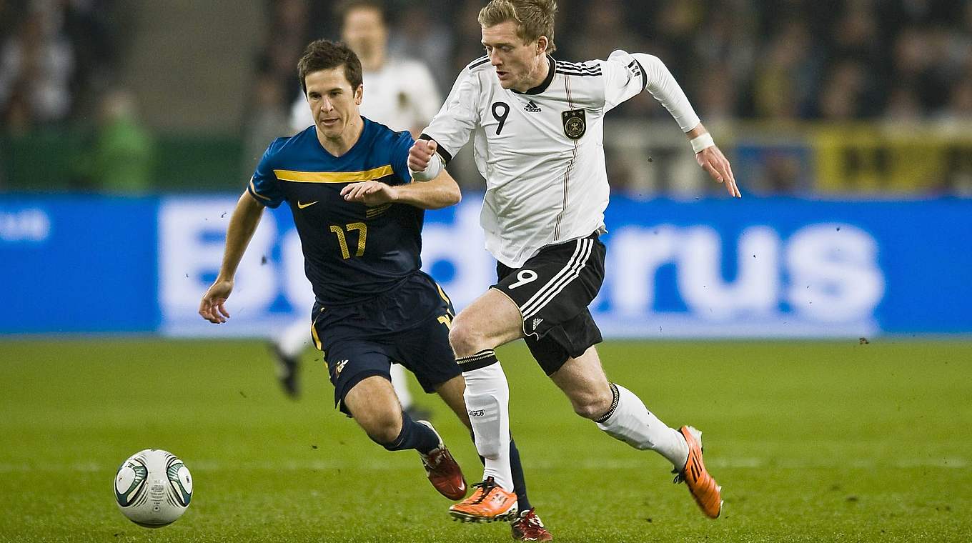 André Schürrle during Germany's only defeat against Australia in 2011. © Imago