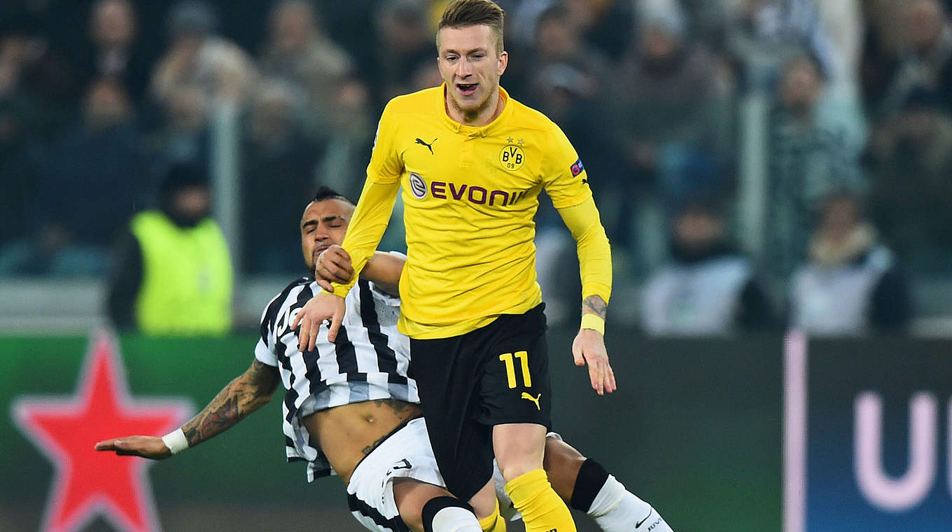 BVB star Marco Reus scored an important goal in the first leg © 2015 Getty Images