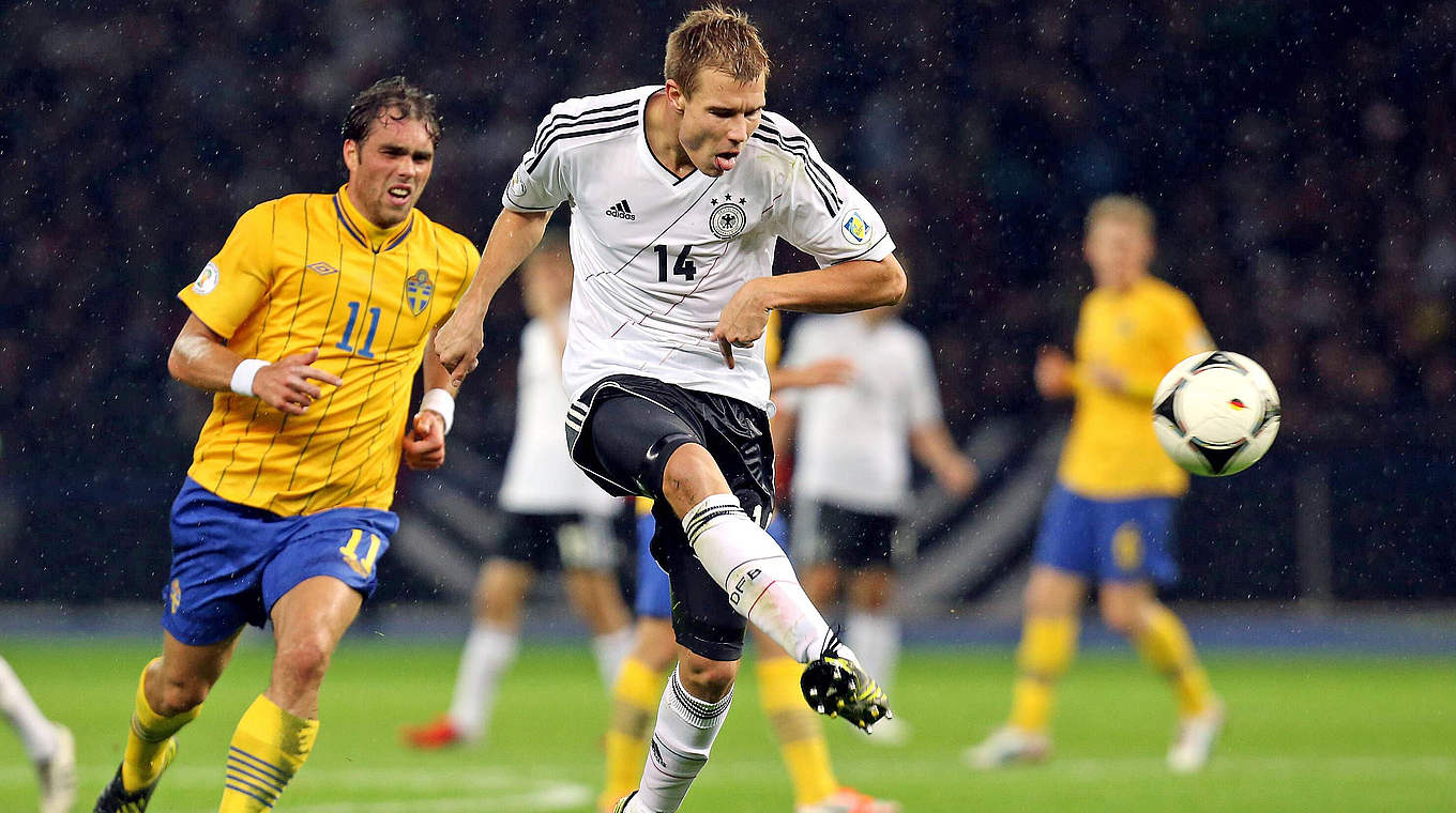 Letzter Auftritt im DFB-Trikot: Badstuber (v.) am 16. Oktober 2012 gegen Schweden © imago sportfotodienst