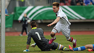 Torschütze zum 1:0 für Deutschland: Johannes Eggestein (r.) von Werder Bremen © 2015 Getty Images