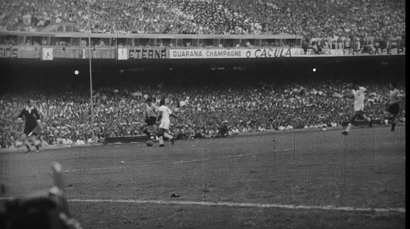 Szene aus dem legendären WM-Duell 1950: Brasilien verliert im Maracana gegen Uruguay © Latido Films