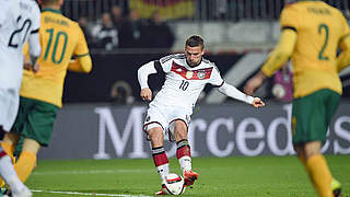 Podolski's 81st-minute strike salvaged a draw for Germany © 