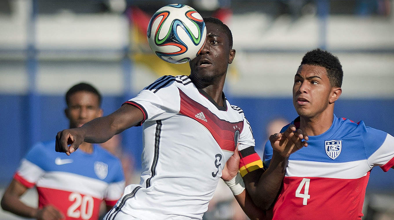 Torjäger des deutschen U 18-Nationalteams: Stuttgarts Prince Osei Owusu (v.) © 2014 Getty Images