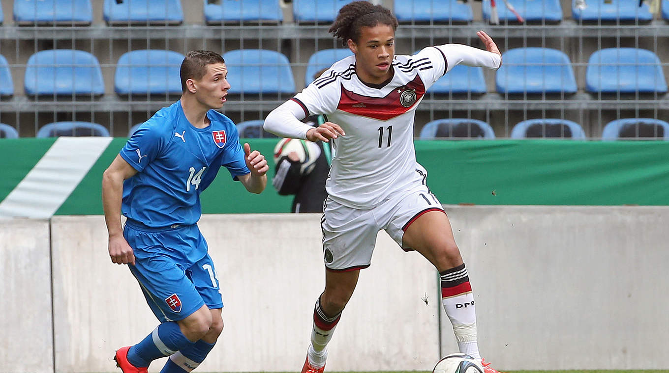 Bei seinem Debüt in der U 19-Nationalmannschaft gegen die Niederlande am 5. September 2014 erzielte er in der 67. Minute den Siegtreffer zum 3:2 © 2014 Getty Images