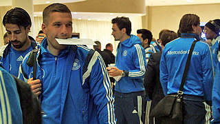 Im Hotel in Tiflis angekommen: Podolski und Co. © 