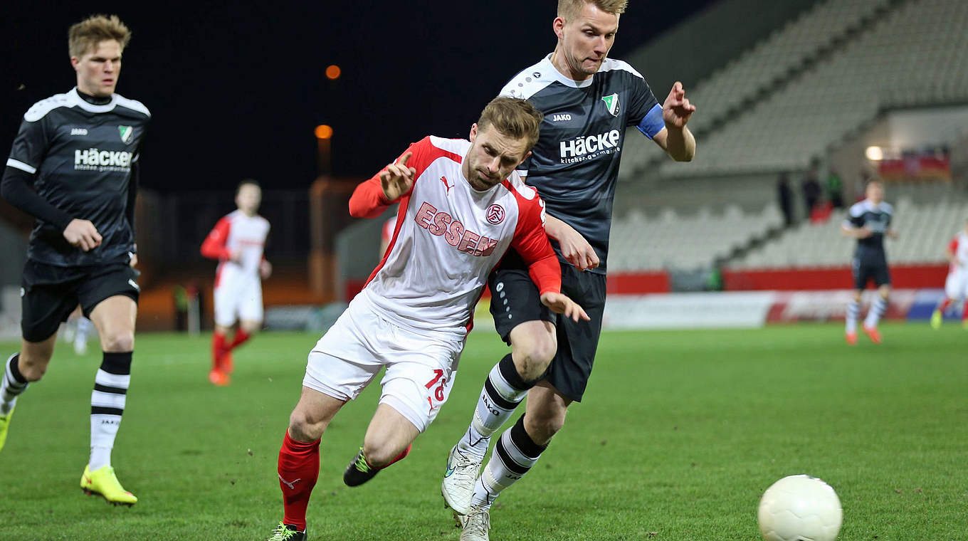 Geraten ins Straucheln: Marwin Studtrucker und Rot-Weiss Essen © 