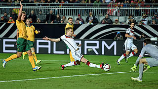 Treffer Nummer acht im DFB-Dress: Marco Reus zum 1:0 gegen Australien © 2015 Getty Images