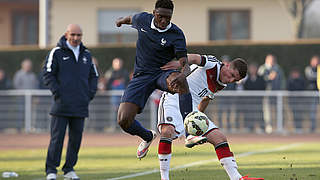 Frankreich im zweiten Duell unterlegen: Die deutsche U 18-Nationalmannschaft © 2014 Getty Images