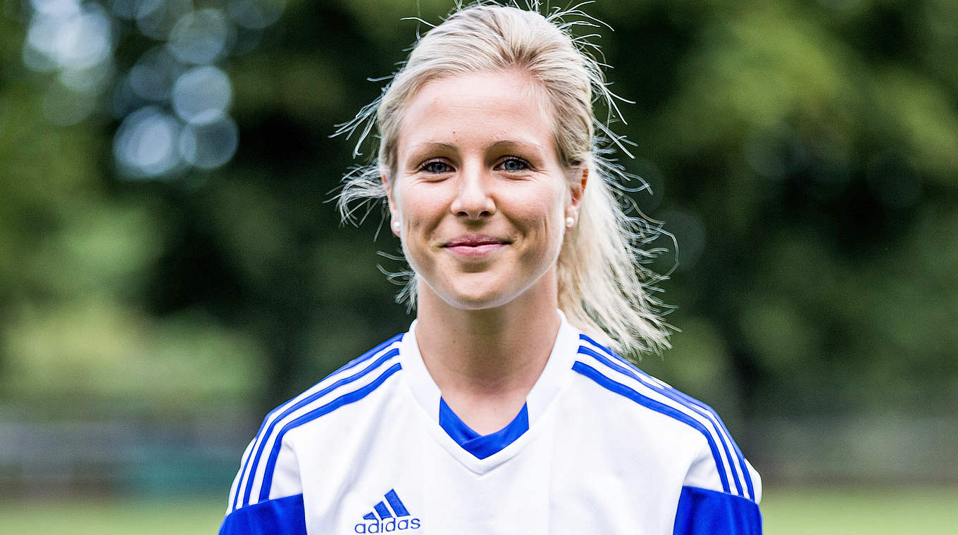 Die "Spielerin des 21. Spieltags": Svenja Huth vom 1. FFC Frankfurt © 2014 Getty Images