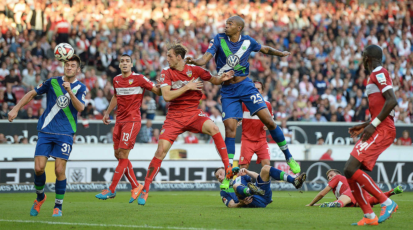 Second place Wolfsburg face bottom of the table Stuttgart © 2014 Getty Images