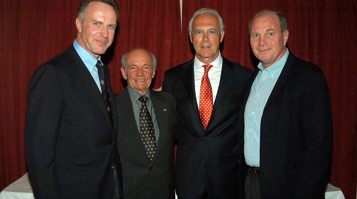 Langzeit-Bekannte: Rummenigge, Cramer, Beckenbauer und Hoeneß (v. l.) © Imago Sportfotodienst