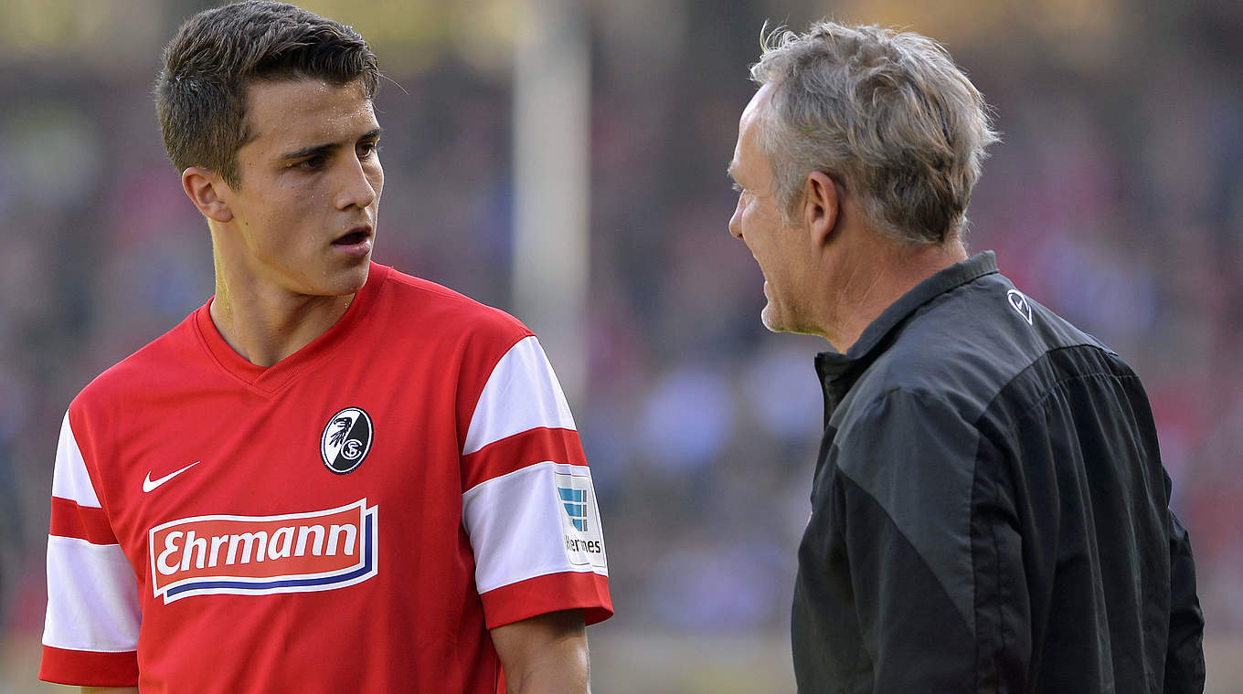 Manager Christian Streich brought Kempf to SC Frieburg © 2014 Getty Images