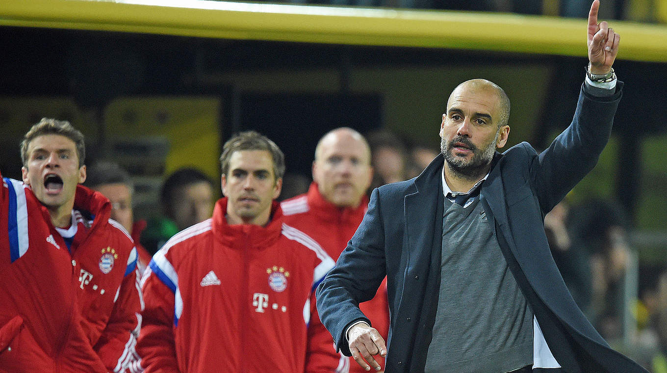 Neue Bestmarke für Pep Guardiola: 50 Bundesliga-Siege ihn nur 61 Spielen © 2015 Getty Images