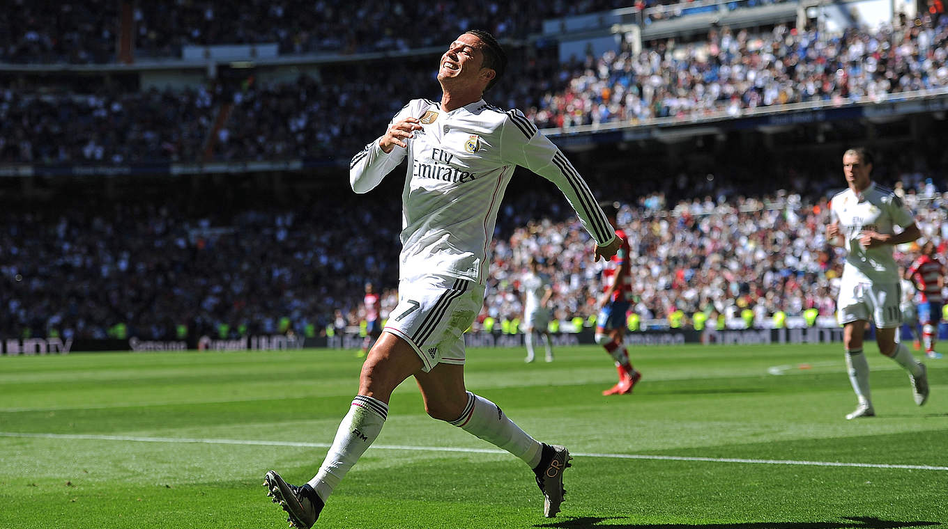 Nun 36 Saisontore auf dem Konto: Cristiano Ronaldo  © 2015 Getty Images