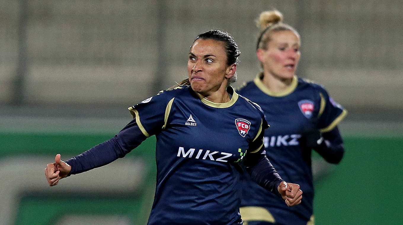 Marta and Mittag are teammates at FC Rosengård © 2015 Getty Images