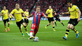 Which team will make it through to the final: Mario Götze’s Bayern or BVB?  © 2014 Getty Images