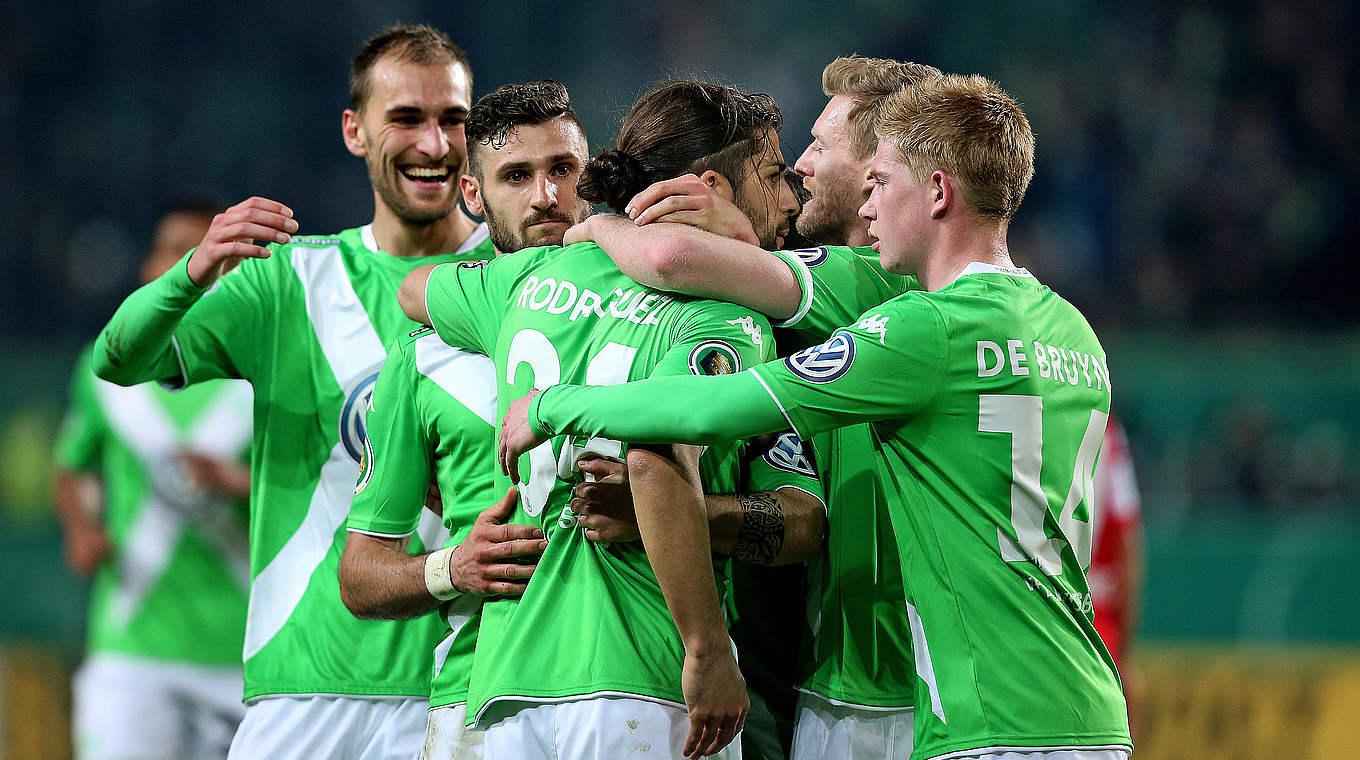 The VfL Wolfsburg players are looking forward to their Europa League quarter-final © Getty