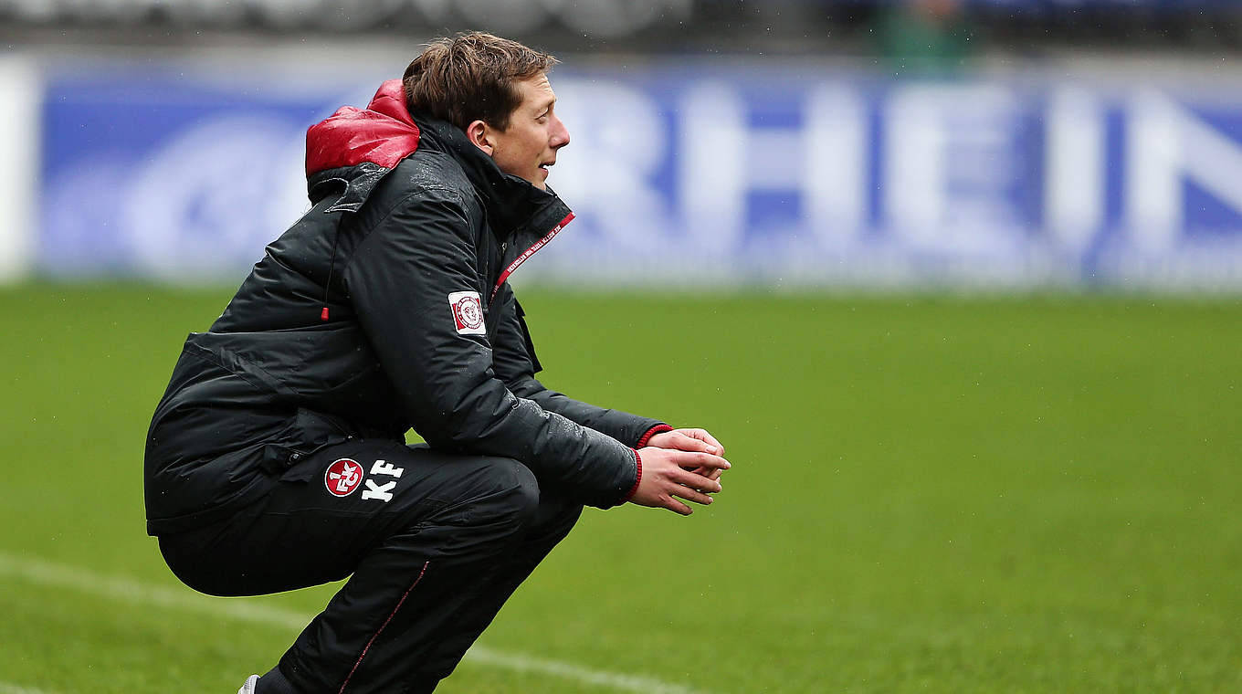 Austiegsambitioniert: FCK-Trainer Konrad Fünfstück auf Verfolgerjagd  © 2013 Getty Images