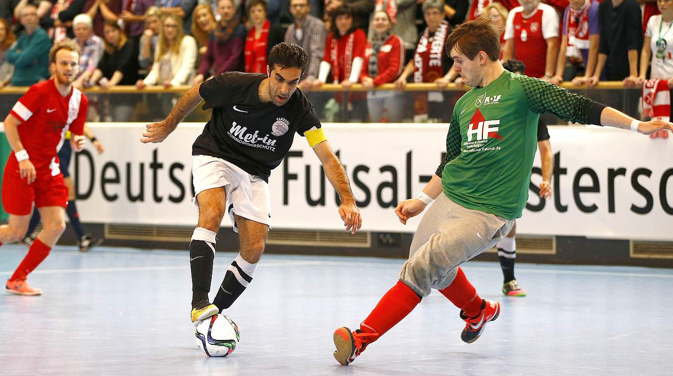 Deutscher Futsal-Meister 2015: die Hamburg Panthers (schwarze Trikots) © 2015 Getty Images