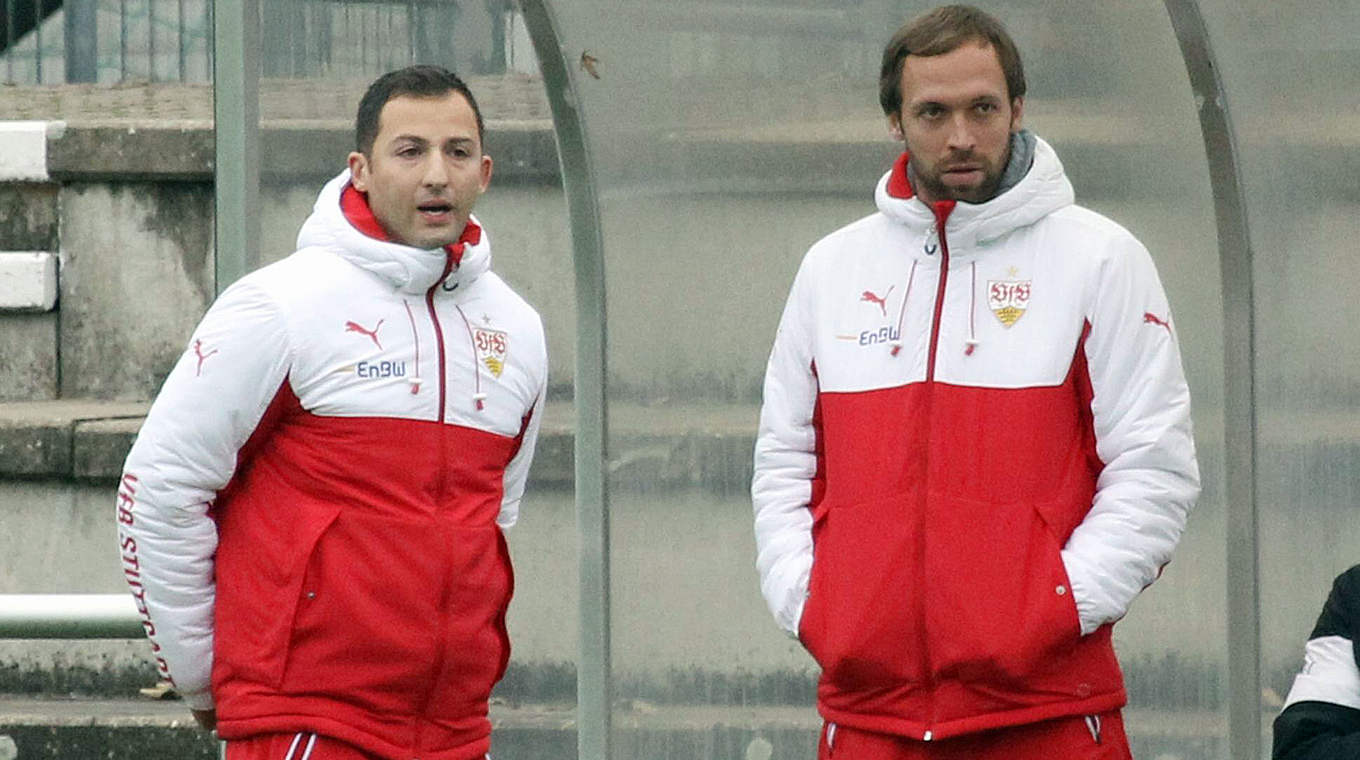 Abschied zum Saisonende: die Stuttgarter U 17-Trainer Tedesco (l.) und Hinkel © imago/Sportfoto Rudel