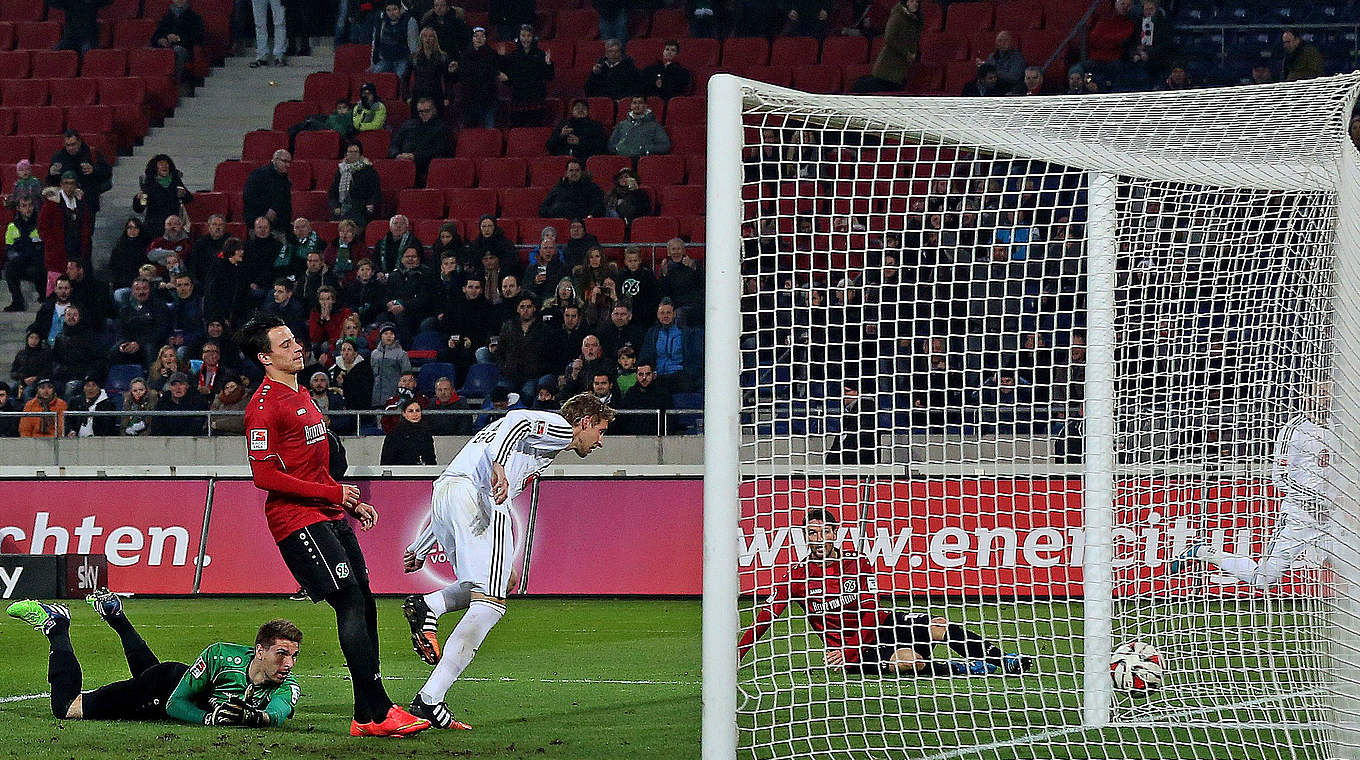 Kießling scored for Leverkusen when they beat Hannover 3-1 on matchday 12 © RONNY HARTMANN/AFP/Getty Images