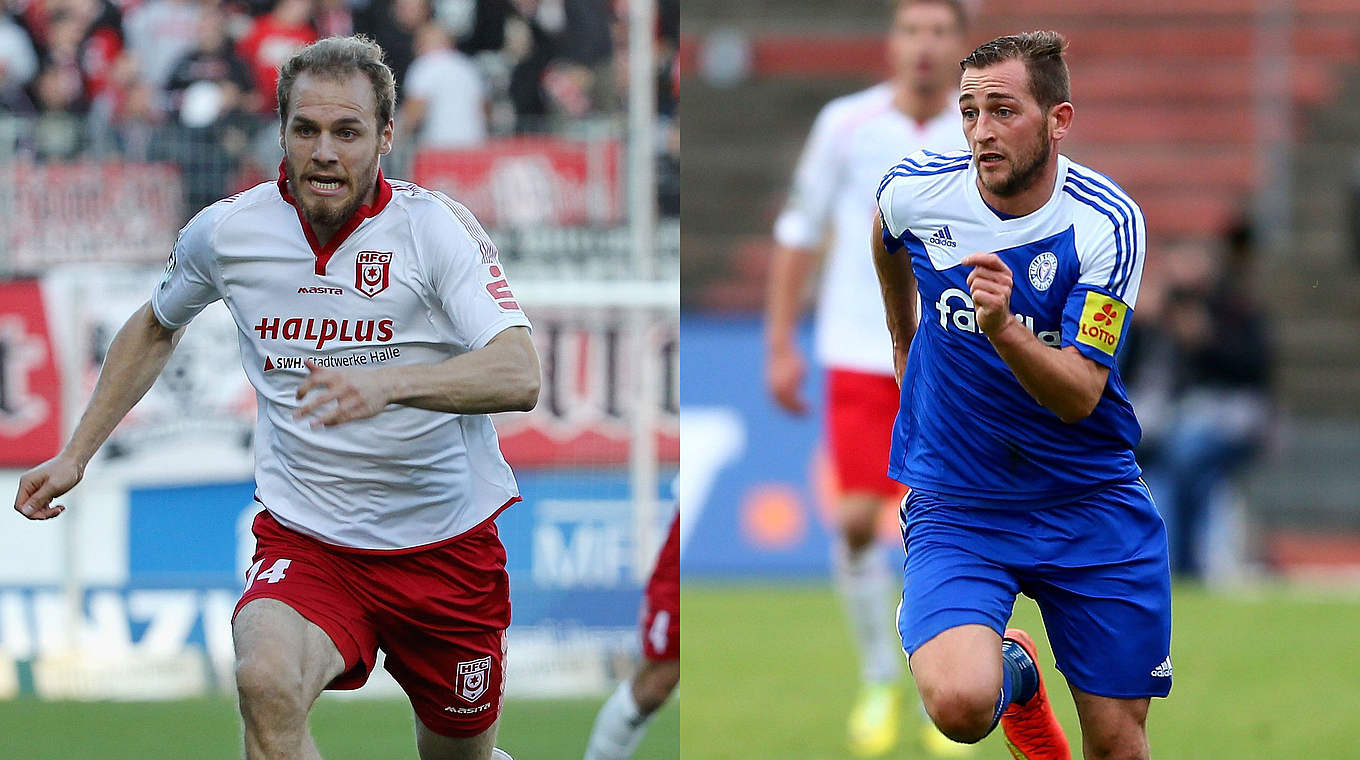 Halle gegen Kiel: Auch das Duell der Torjäger Furuholm (l.) und Heider © Bongarts/GettyImages