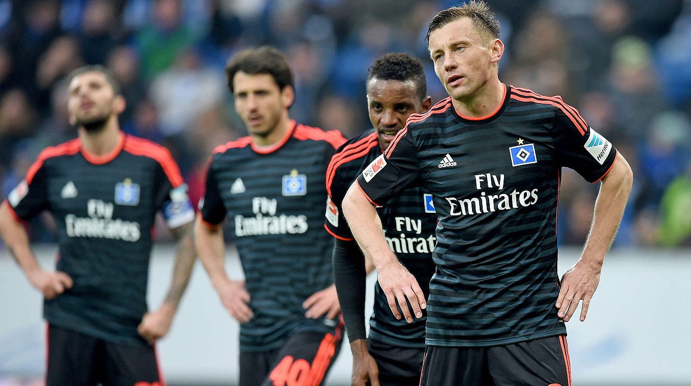 Warten seit 496 Minuten auf einen eigenen Treffer: Ivica Olic (r.) und der HSV © 2015 Getty Images