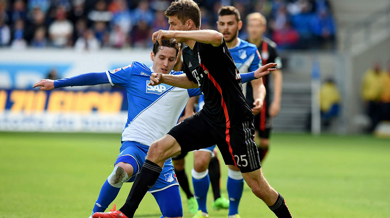 150. Bundesliga-Spiel: Hoffenheims Nationalspieler Sebastian Rudy (l.) © 2015 Getty Images