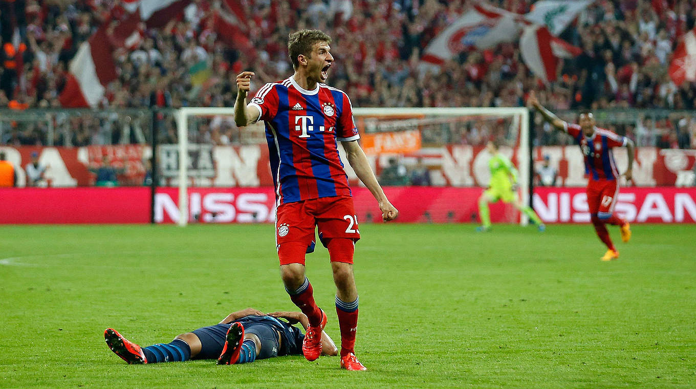 Thomas Müller scored Bayern's fourth goal against Porto © 2015 Boris Streubel