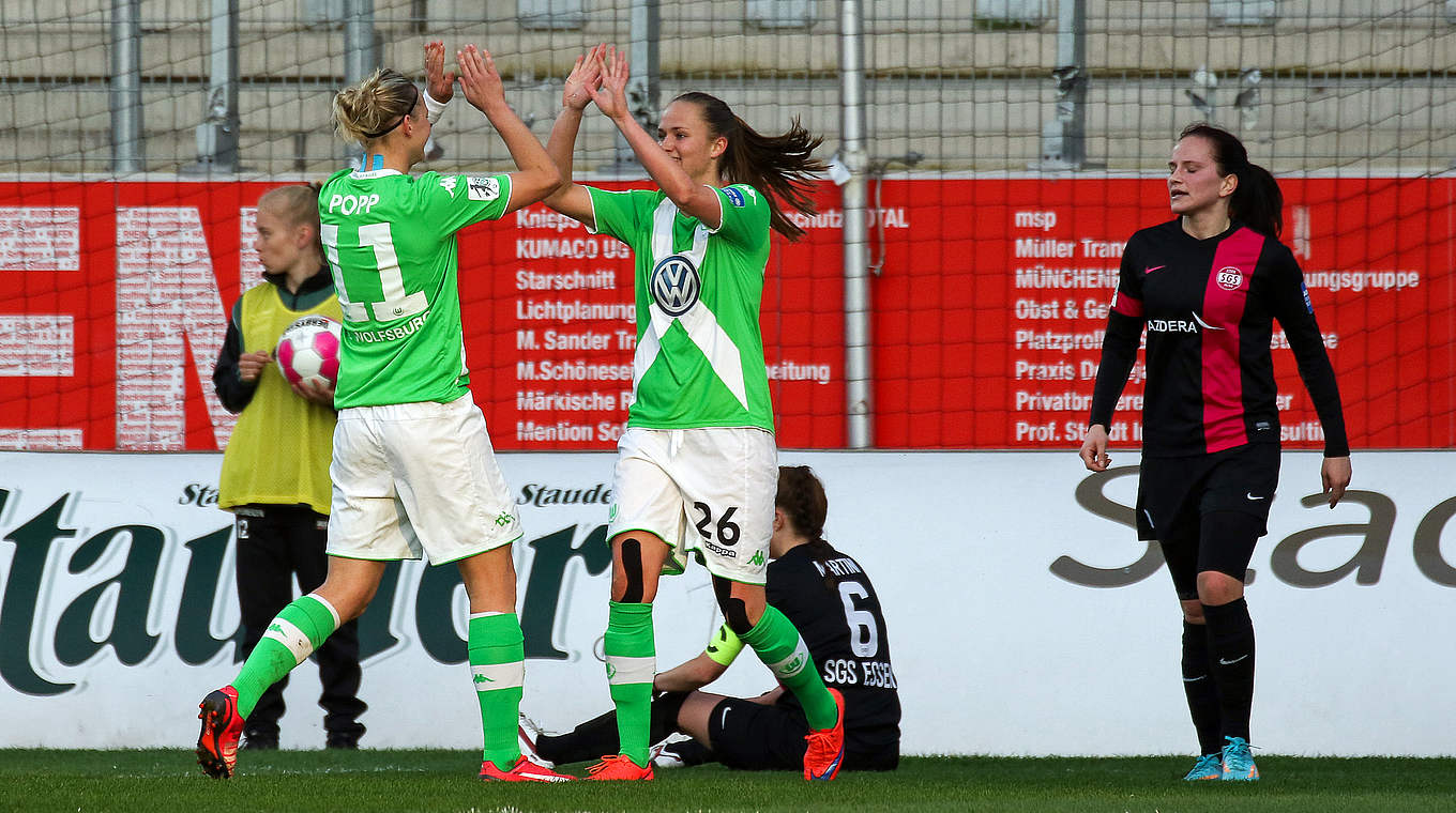 Wolfsburg's Alexandra Popp scored a brace against SGS © Jan Kuppert