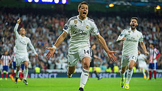 A late Javier Hernandez goal put Real in the semis © 2015 Getty Images