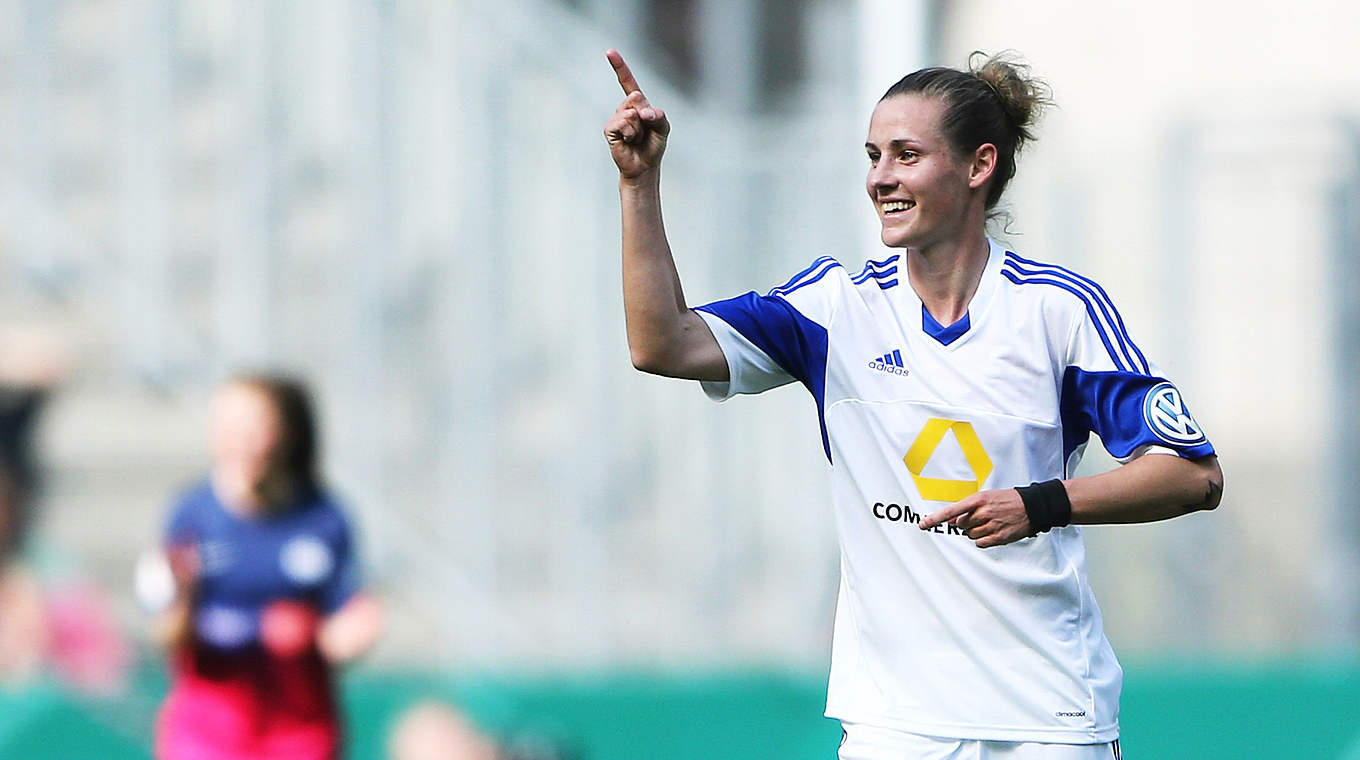 Die "Spielerin des 20. Spieltags": Simone Laudehr vom 1. FFC Frankfurt © 2014 Getty Images