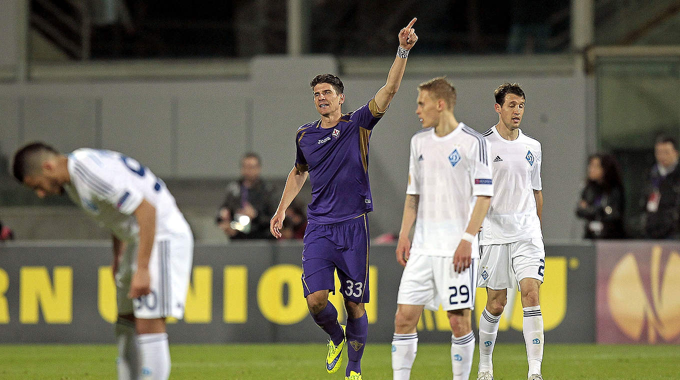 Führt Florenz ins Halbfinale: Nationalstürmer Mario Gomez © 2015 Getty Images