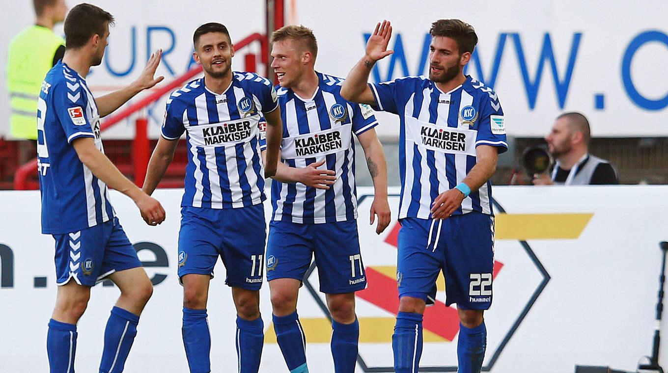 Karlsruhe are now third in the table © 2015 Getty Images
