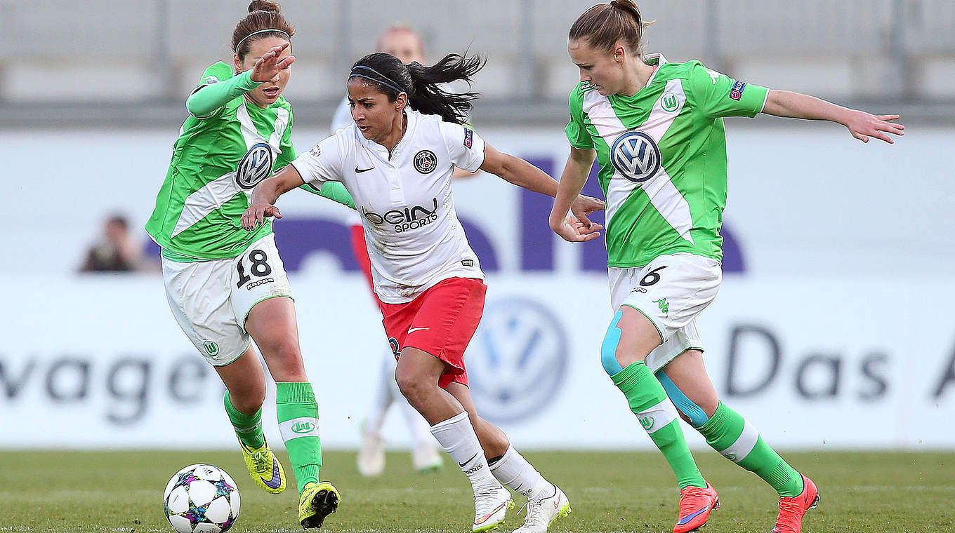 Im Duell ums Heim-Endspiel: Wolfsburg und Paris © 2015 Getty Images