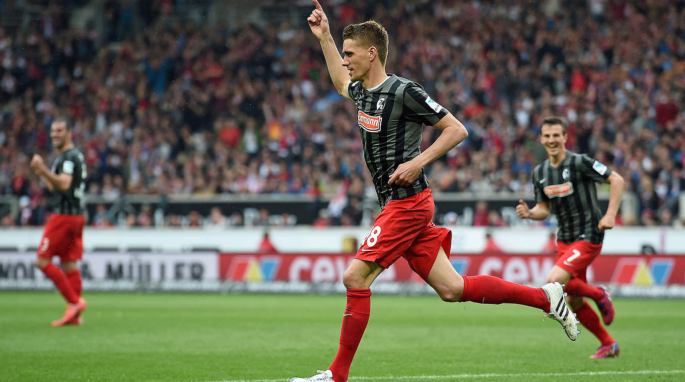 Doppelpack gegen Stuttgart: Freiburgs Nils Petersen © 2015 Getty Images