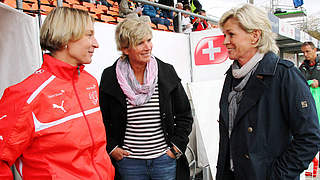Gegnerinnen bei der WM-Generalprobe: Neid (r.) und Voss-Tecklenburg (l.) © imago sportfotodienst