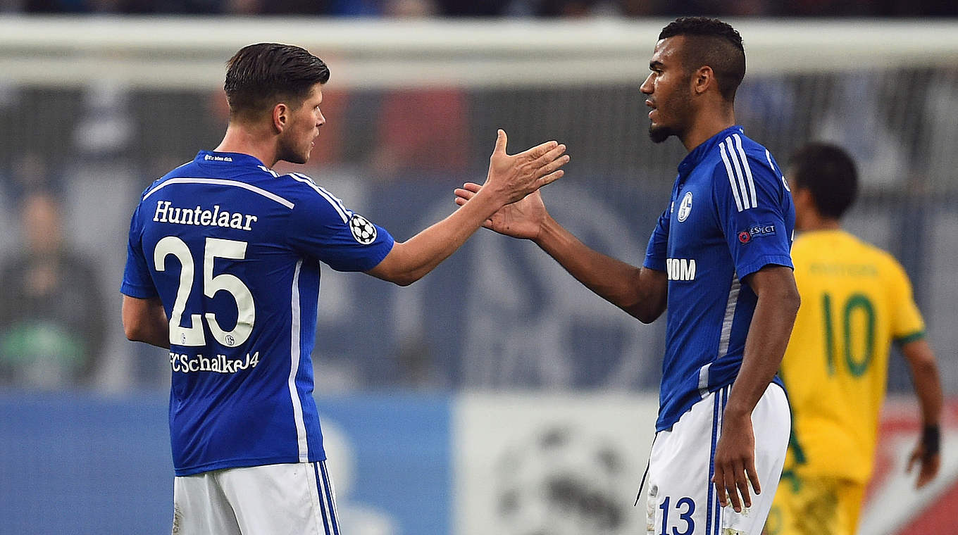Huntelaar and Choupo-Moting will want to bring an end to their goal drought © 2014 Getty Images