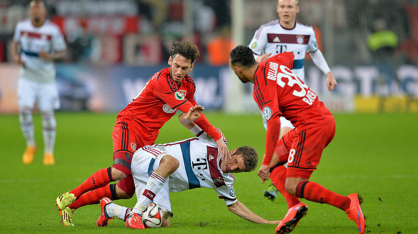 Spitzenspiel: Bayer Leverkusen muss gegen Thomas Müller und die Bayern ran © 2015 Getty Images