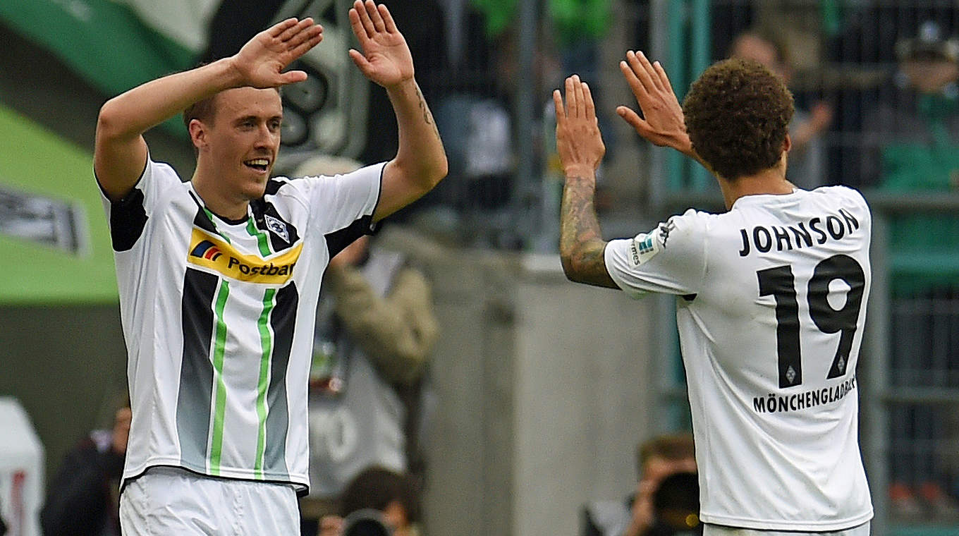 Last-Minute-Treffer: Nationalspieler Max Kruse (l.) lässt Gladbach jubeln © PATRIK STOLLARZ/AFP/Getty Images