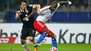 Immer für Tore gegen den HSV gut: Mainz-Stürmer Shinji Okazaki (l.) © 2014 Getty Images