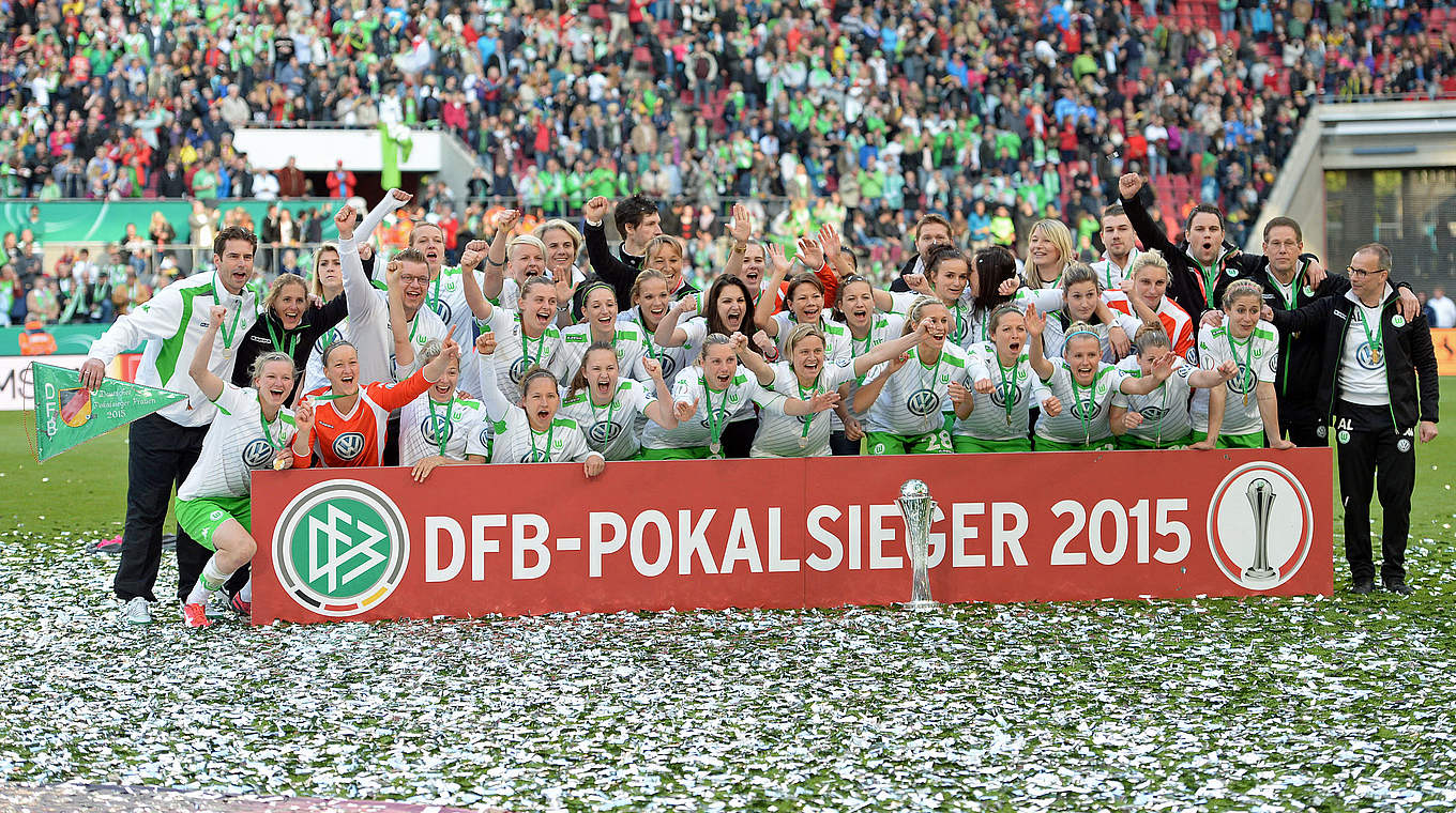 Steigen als Titelverteidiger in die zweite Pokalrunde ein: die Frauen des VfL Wolfsburg © Jan Kuppert
