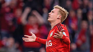 Julian Brandt scored Leverkusen's second on his birthday © 2015 Getty Images