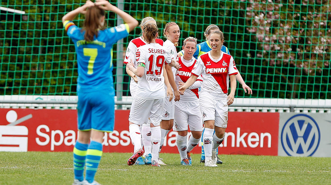 Weiter hungrig auf Erfolg: Die Spielerinnen des 1. FC Köln (r.) © Jan Kuppert