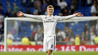 World Cup winner Kroos is already a key man in Real's midfield after one season.  © imago/Marca
