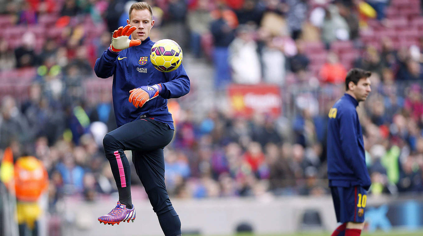 Messi über ter Stegen (l.): "Er ist ein toller Torwart und hat mich angenehm überrascht" © imago/Laci Perenyi