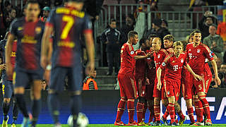 Bayern outclassed Barcelona 3-0 and 4-0 in their semi-final back in 2013 © 2013 AFP