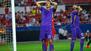 Trotz Niederlage noch Chancen im Rückspiel: Mario Gomez und AC Florenz © 2015 Getty Images